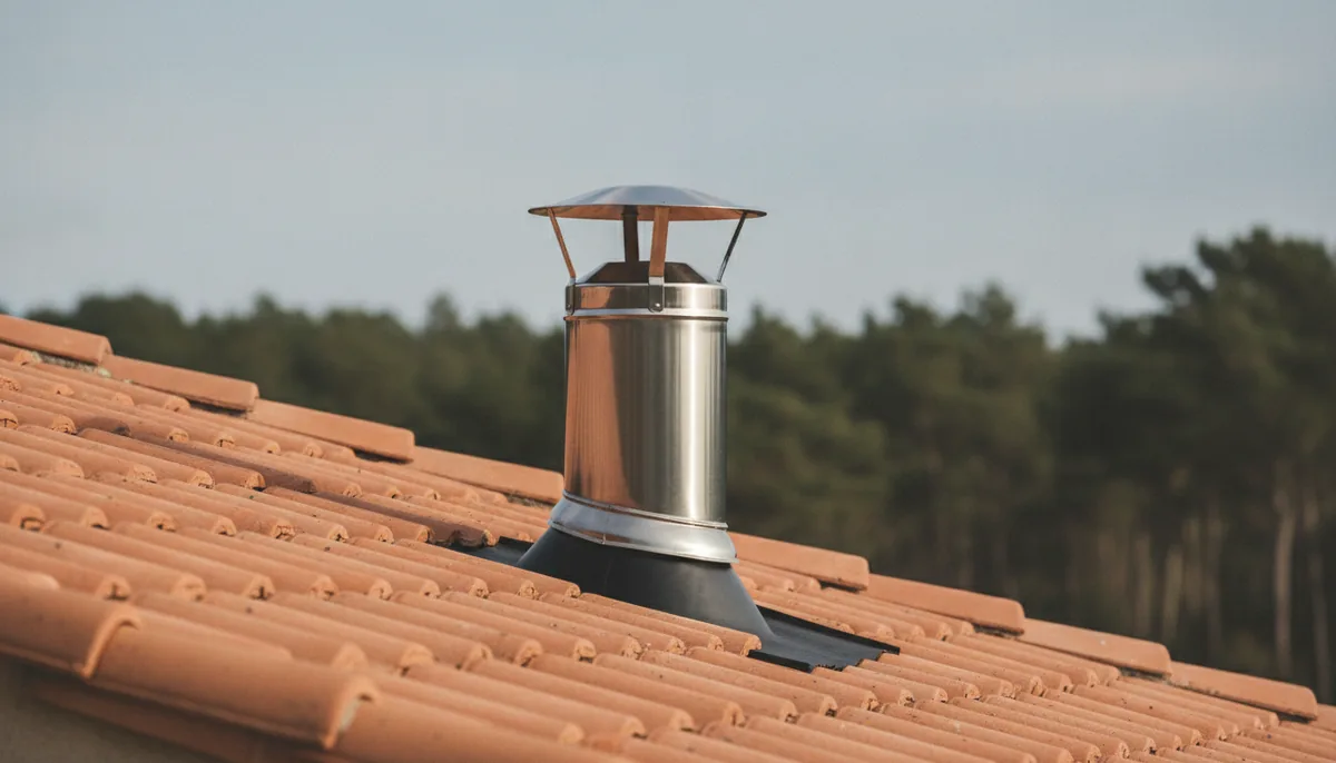 Tubage inox d'un conduit maçonné trop large, Mios
